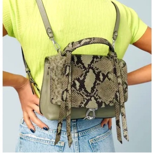 Rebecca Minkoff Green Stella Medium Convertible Backpack In Thyme Leather main image 16